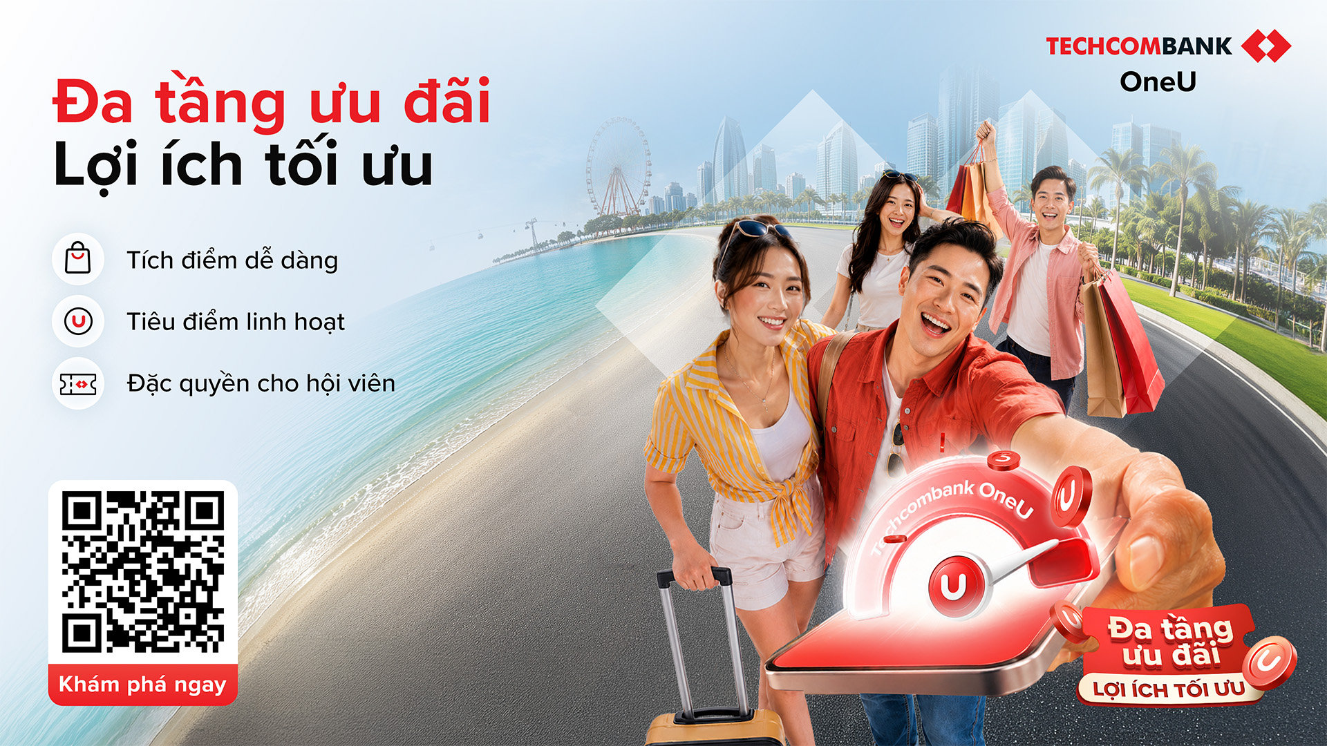 Chương trình khách hàng thân thiết Techcombank OneU mang đến nhiều đặc quyền chăm sóc sức khỏe và tinh thần.