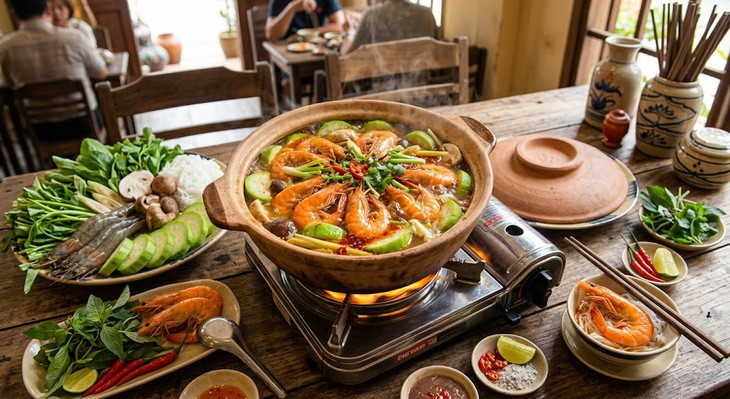 Vì sao lẩu tôm bầu là món ăn lý tưởng trong mùa hè? - Ảnh 1.
