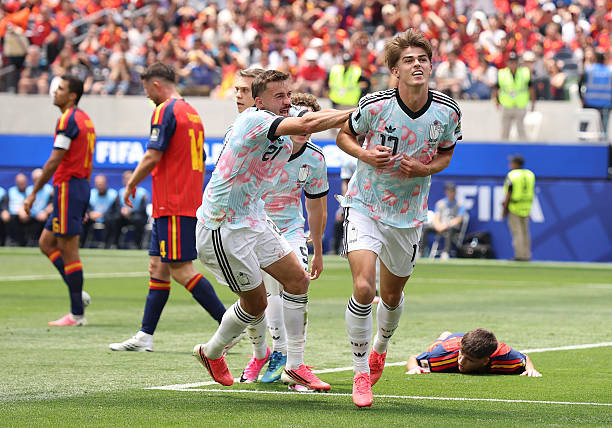 Bỉ là đội đầu tiên xuyên thủng mành lưới của Tây Ban Nha ở World Cup năm nay. Ảnh: Getty Images.