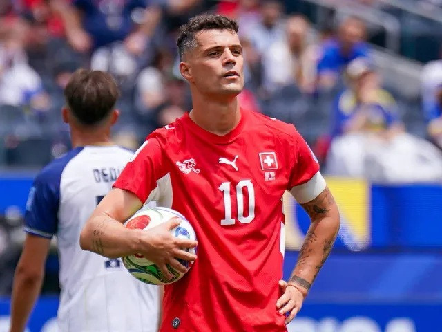 Xhaka sẽ có nhiệm vụ khó khăn trước Argentina. Ảnh: Iconsport/Newspix.