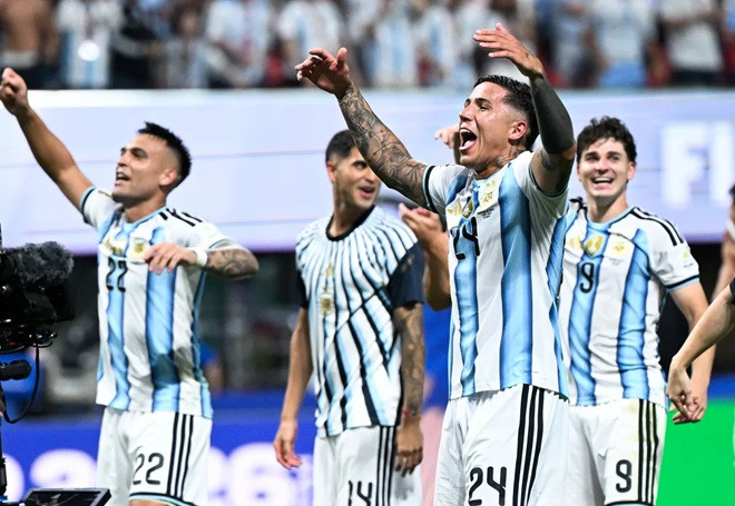 Argentina là ứng viên hàng đầu cho ngôi vương. Ảnh: Iconsport/Xinhua.