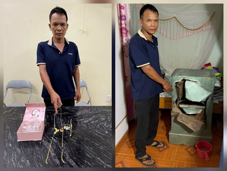 Lẻn vào nhà người quen, đục két sắt lấy trộm 1 cây vàng- Ảnh 1.