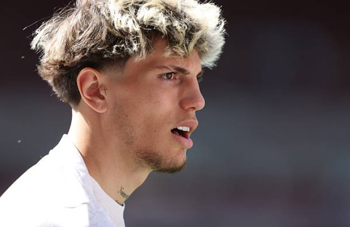 Tiền đạo Alejandro Garnacho trong màu áo Chelsea