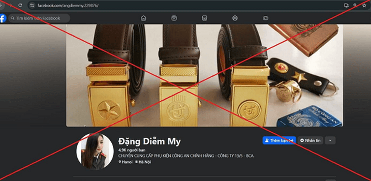 Xử lý đối tượng bán trái phép trang phục giống quân trang Công an trên Facebook - Ảnh 2.