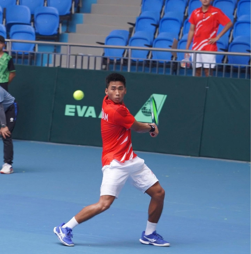 Vũ Hà Minh Đức thi đấu tại Davis Cup 2026