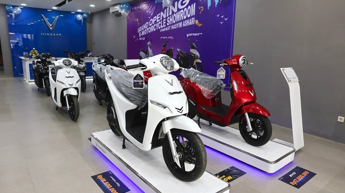 VinFast chính thức đưa vào hoạt động 20 đại lý xe máy điện tại Indonesia trong tháng 7/2026.
