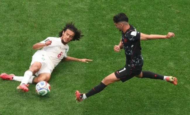 Ayyoub Bouaddi tỏa sáng rực rỡ trong màu áo đội tuyển Morocco tại World Cup 2026.