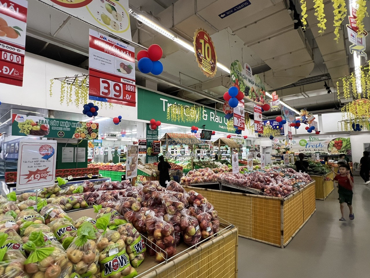 Khu vực thực phẩm tươi sống tại MM Mega Market Hà Đông