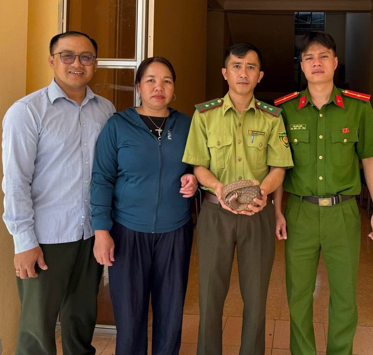 Phát hiện động vật quý hiếm đi lạc, người dân báo cơ quan chức năng - Ảnh 1.
