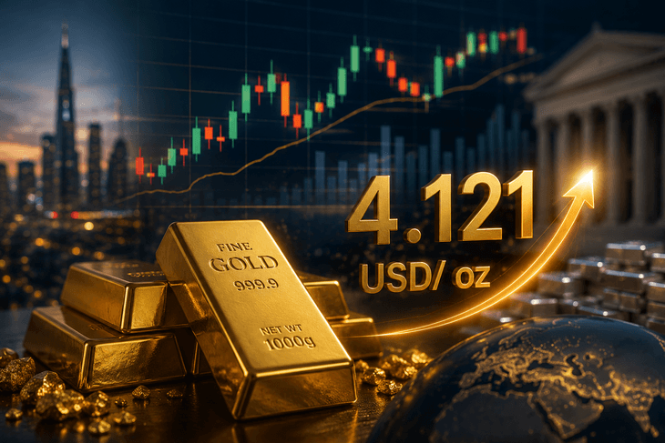 Giá vàng thế giới lấy lại mốc 4.100 USD sáng 27/7 - Ảnh 1.