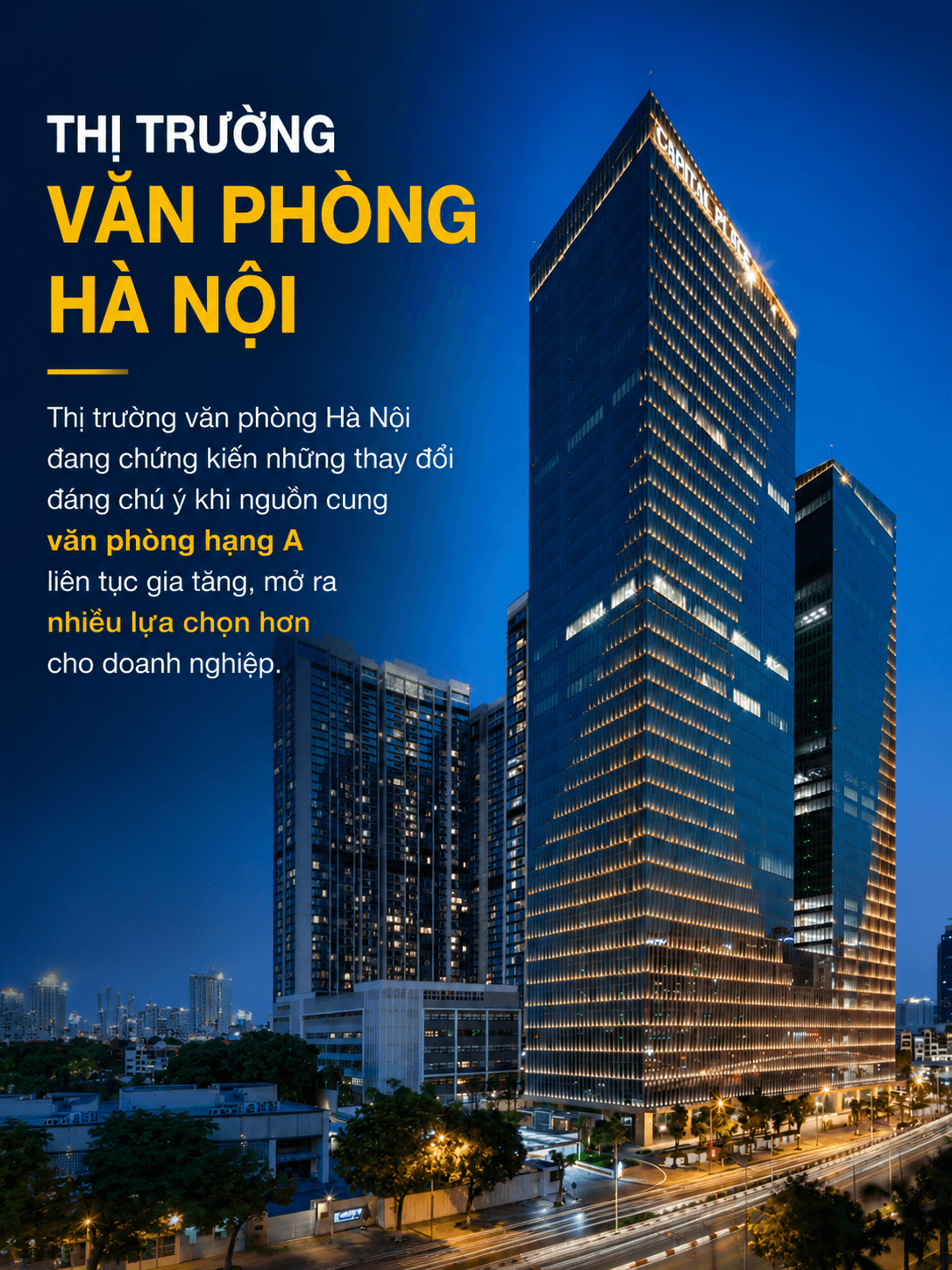 Thị trường văn phòng hạng A tại Hà Nội bước vào chu kỳ cạnh tranh mới