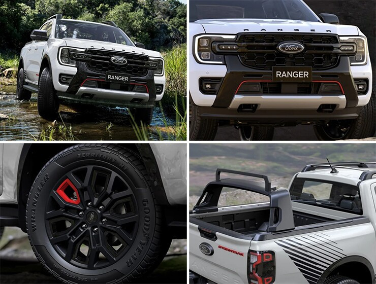 Lưới tản nhiệt và cụm đèn pha chữ C trên Ford Ranger 2026