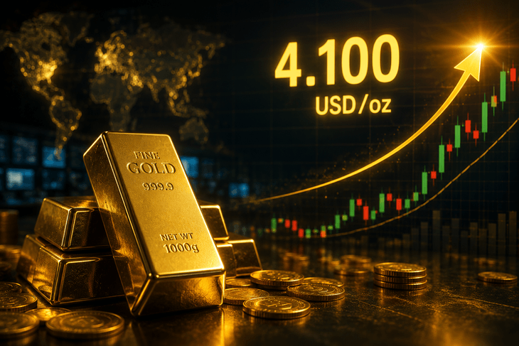 Giá vàng thế giới sáng 30/7 vượt 4.100 USD sau khi Fed giữ nguyên lãi suất- Ảnh 1.