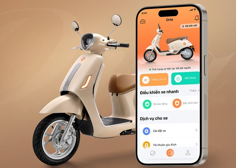 Đồng hồ kỹ thuật số kết nối ứng dụng Yadea AiGO trên smartphone