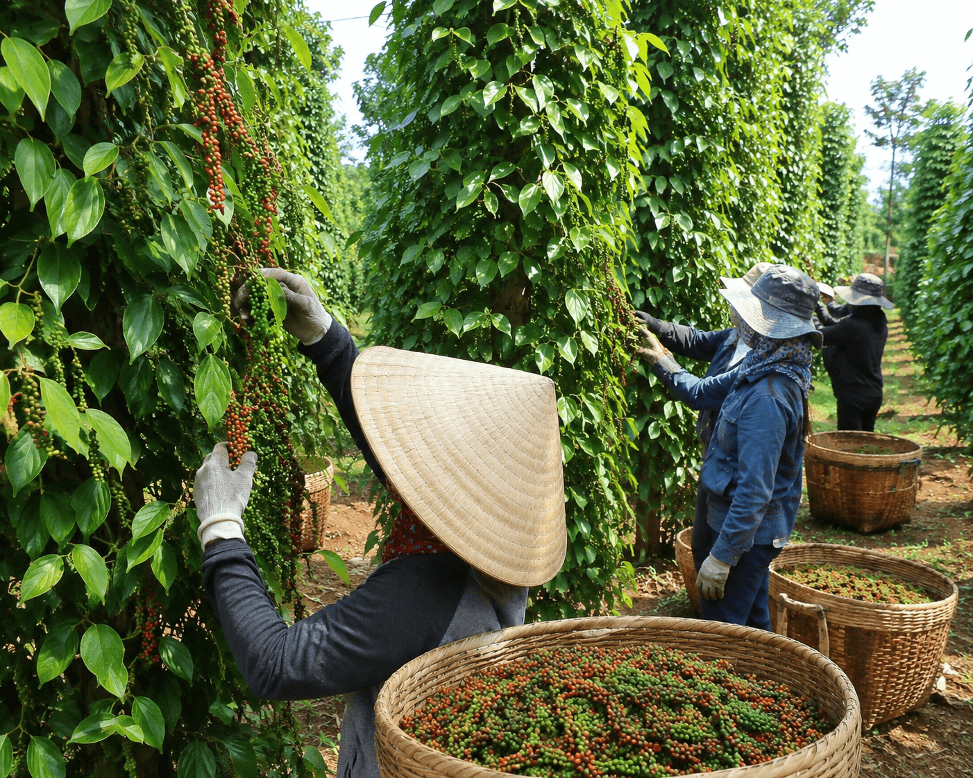 Thị trường hồ tiêu trong nước tiếp tục đi ngang do nguồn cung hạn chế và cầu ổn định