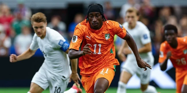 Yan Diomande sẽ nâng tầm hàng công Real Madrid. Ảnh: Getty.