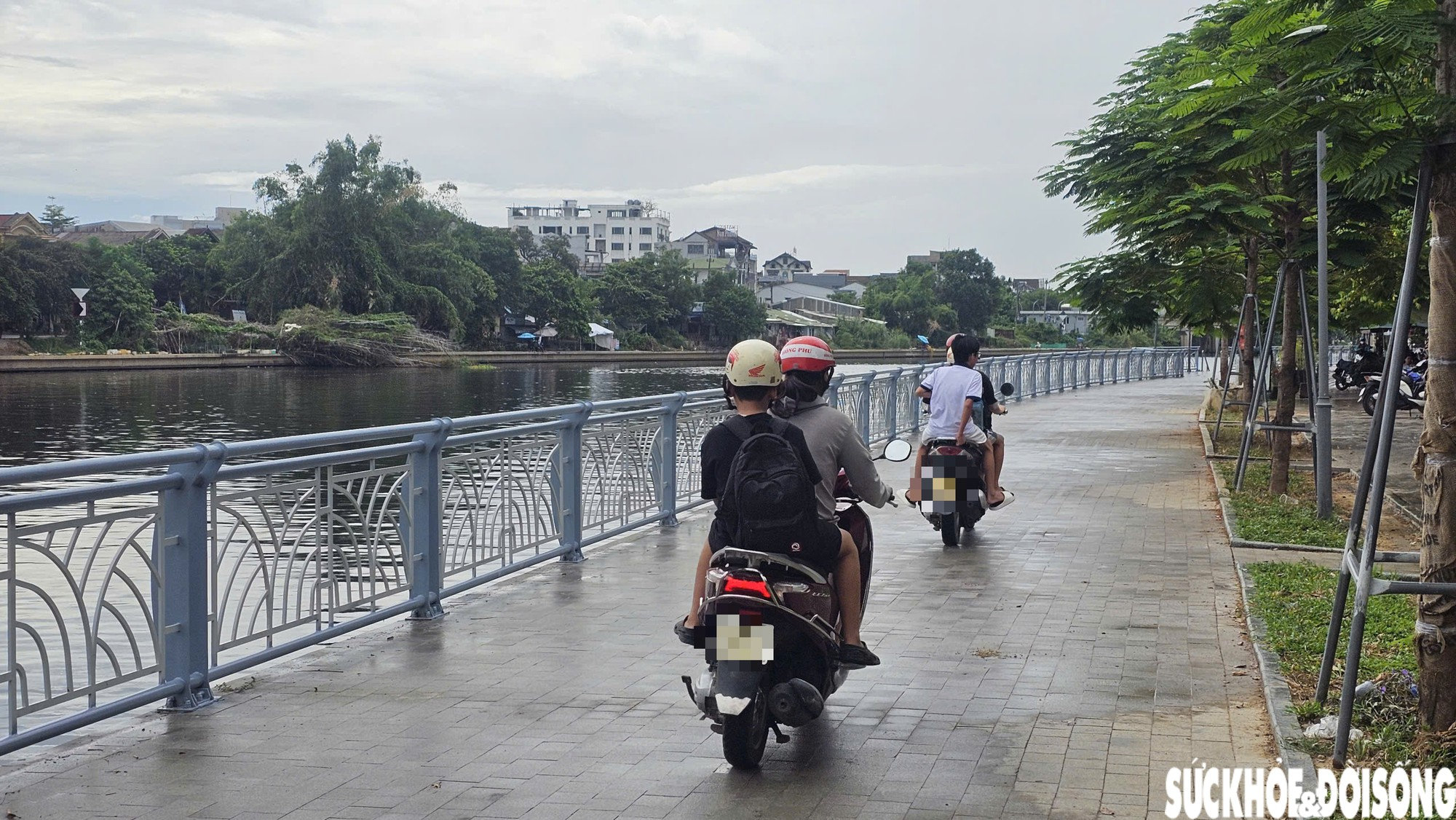 Mặc biển cấm, xe máy vẫn chạy vào đường đi bộ vừa hoàn thành ở Huế- Ảnh 8.