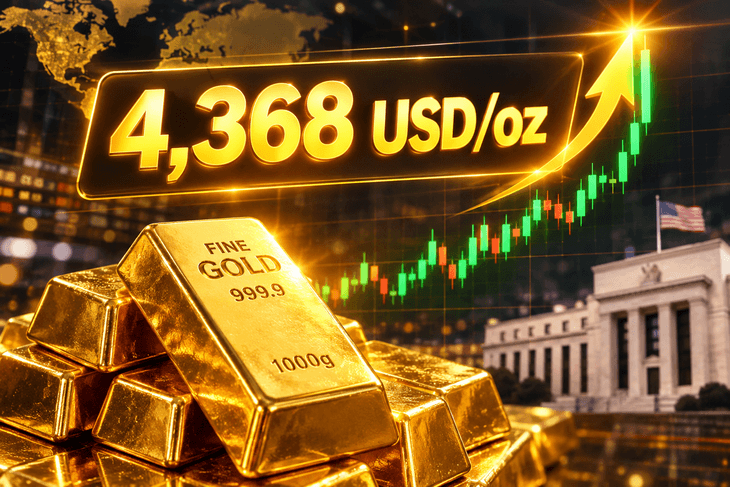 Giá vàng thế giới sáng 8/8 tăng vượt 4.368 USD- Ảnh 1.