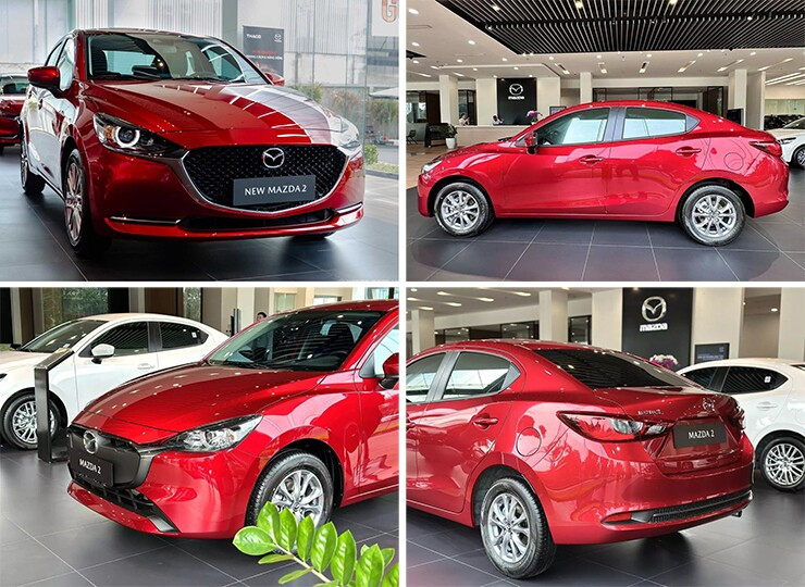 Chi tiết cản trước và cụm đèn Mazda2 2026
