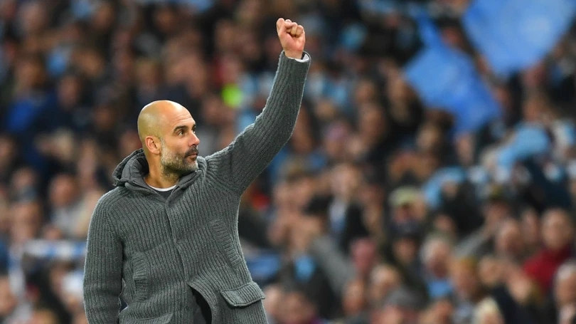HLV Pep Guardiola trong thời gian dẫn dắt Man City