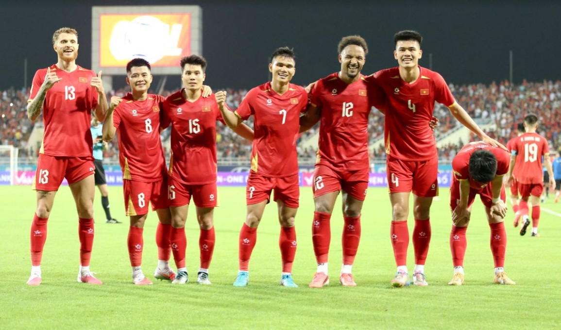 Việt Nam thành công trong việc lấy vé vào chung kết. Ảnh: VFF.
