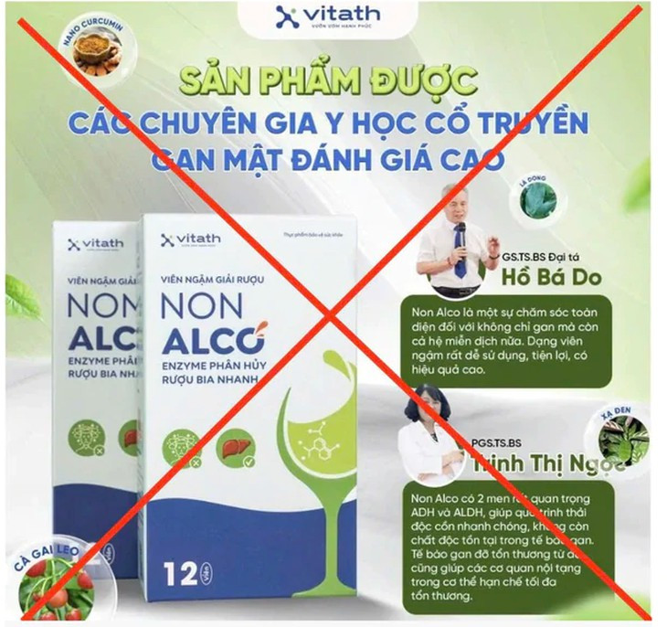Dược phẩm Vitath bị phạt 110 triệu đồng vì vi phạm quảng cáo sản phẩm Non Alco- Ảnh 1.