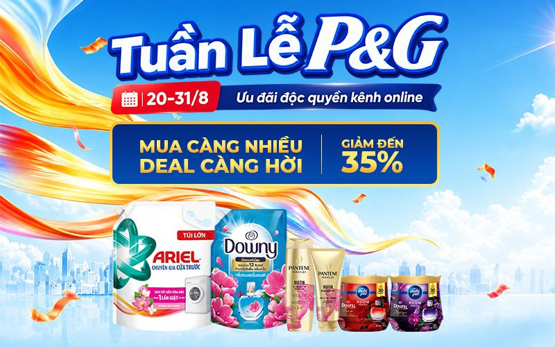 Tuần Lễ P&G Mua nhiều tiết kiệm giảm đến 35% độc quyền Online tại Bách hóa XANH