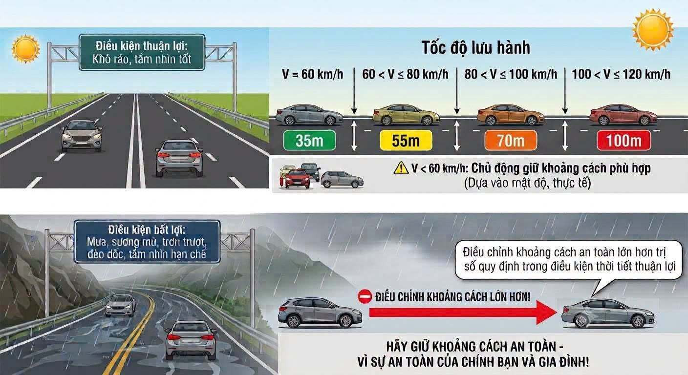 Hướng dẫn từ Cục Cảnh sát giao thông. (Ảnh: Trang FB Cục CSGT)