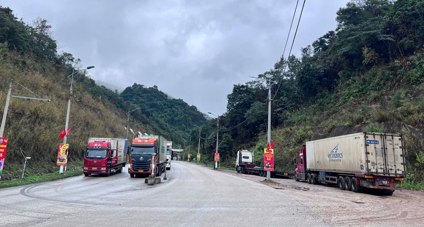 Phương tiện xuất nhập khẩu hàng hóa thông quan qua đường chuyên dụng tại cửa khẩu Tân Thanh