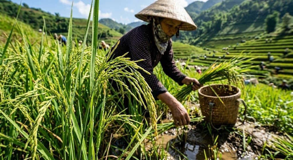 Giao dịch lúa gạo tại Đồng bằng sông Cửu Long