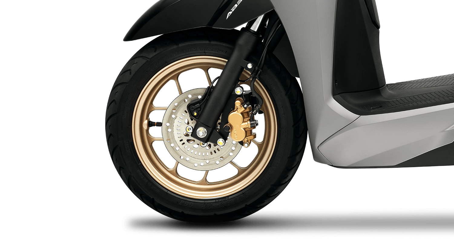 Phanh ABS trên bánh trước Honda Lead phiên bản đặc biệt. (Ảnh: Honda Việt Nam)