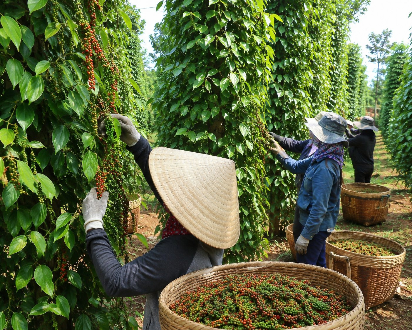 Giá tiêu trong nước duy trì ổn định quanh mốc 137.000 - 141.000 đồng/kg