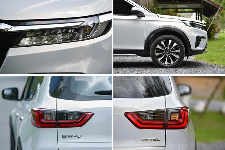 Cận cảnh đầu xe Honda BR-V với cụm đèn pha LED