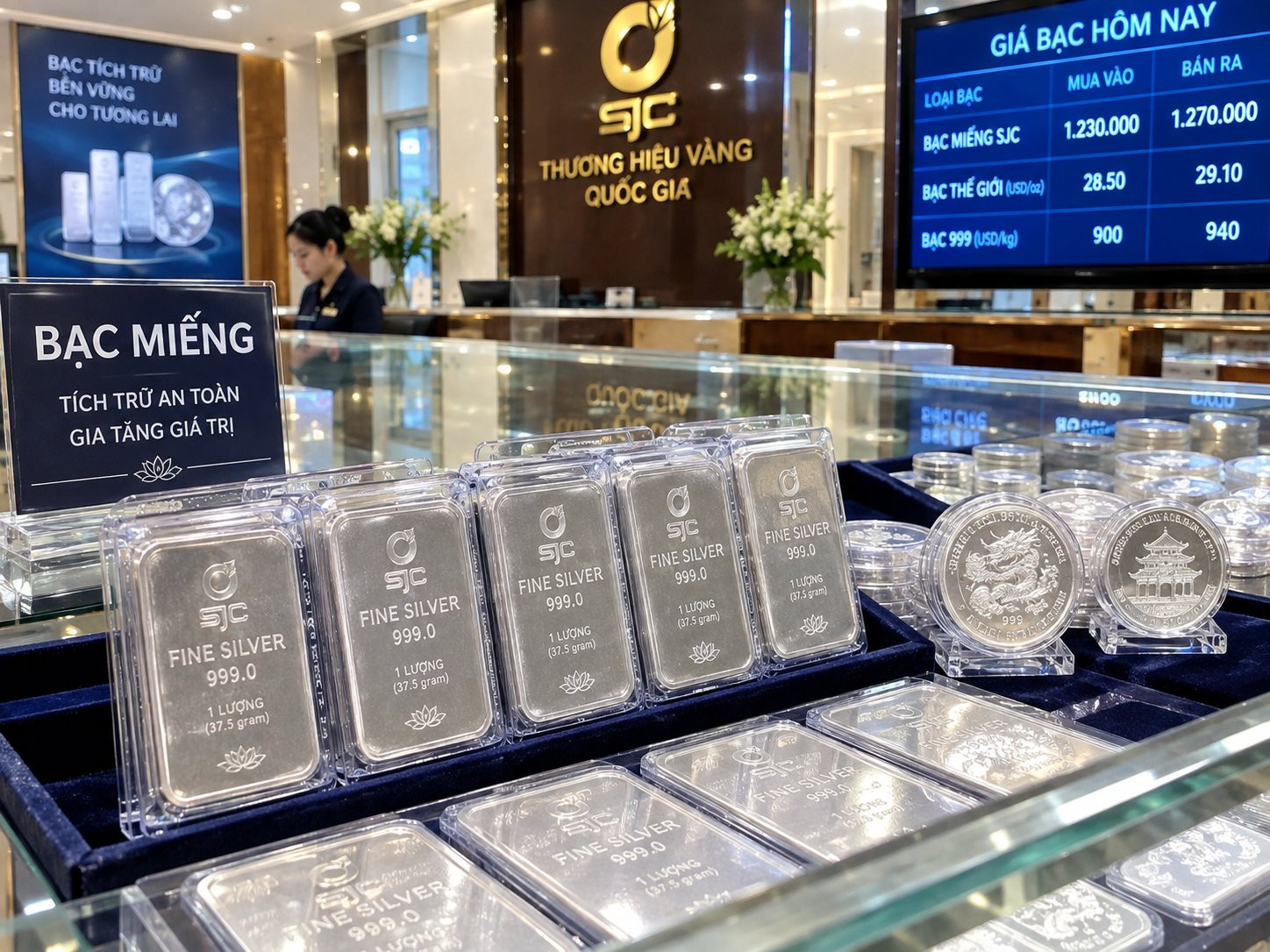 Diễn biến giao dịch giá bạc trên thị trường trong nước và quốc tế