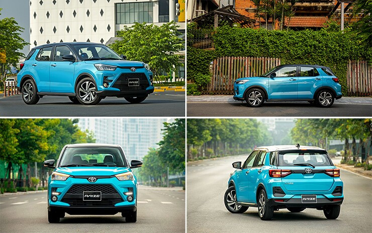 Thiết kế mặt trước góc cạnh và thể thao của Toyota Raize 2026