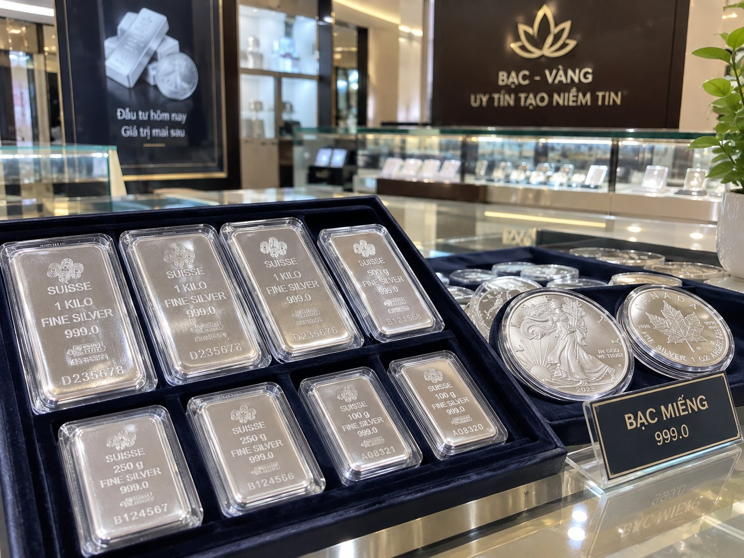 Thị trường bạc ghi nhận tín hiệu hồi phục kỹ thuật trong phiên sáng 1/10/2026