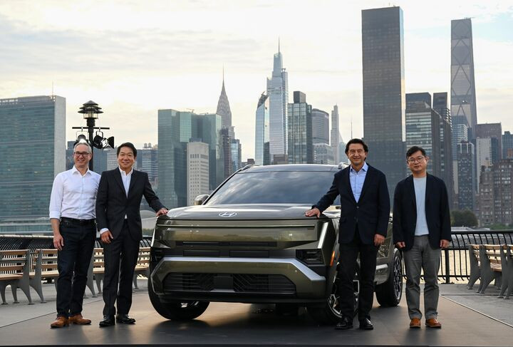 Hyundai Tucson thế hệ mới trong lễ ra mắt toàn cầu tại New York, Mỹ. (Nguồn: Hyundai)