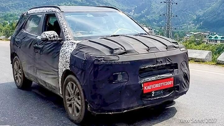 Kia Sonet 2027 đang trong quá trình chạy thử tại Hàn Quốc. (Nguồn: Rushlane)