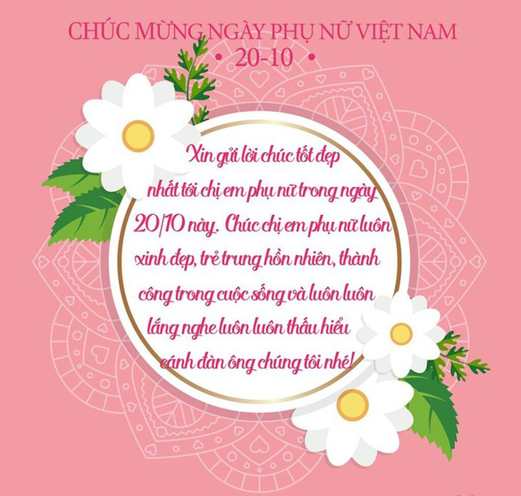 Những mẫu thiệp chúc mừng ngày Phụ nữ Việt Nam 20/10 đẹp nhất 2026 - Ảnh 5.