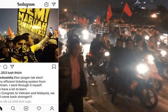 Ra về không có cúp vàng, bộ trưởng hot boy của Malaysia vẫn hát và thích thú quay clip người Việt đi 'bão'