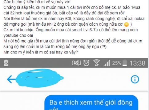 Vợ trẻ ấm ức "kể tội" chồng vì quà biếu Tết nhà nội, chị em rào rào mắng mỏ