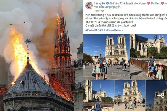 Dân mạng đồng loạt đăng status xót xa trước vụ cháy Nhà thờ Đức Bà Paris