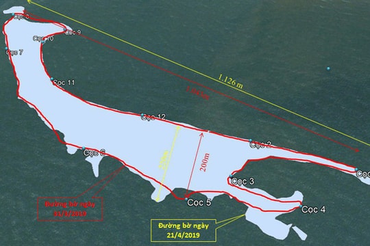 Bất ngờ kết quả quan trắc đảo cát dài 3km nổi lên giữa biển Hội An