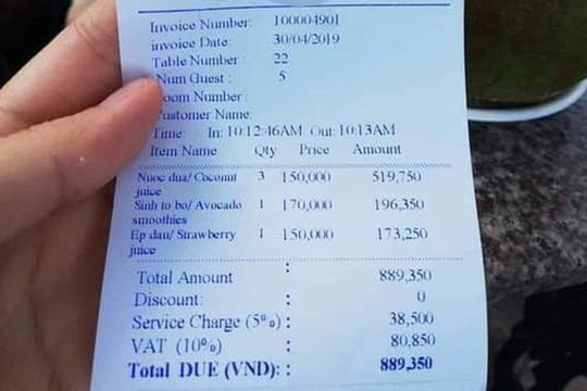 Đi biển dịp nghỉ lễ, khổ chủ" méo mặt khi nhận hóa đơn tiền nước