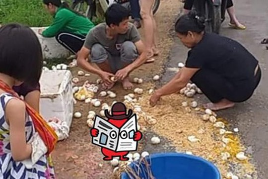 Cô bán trứng gặp nạn trên đường và hành động của người xung quanh gây xúc động
