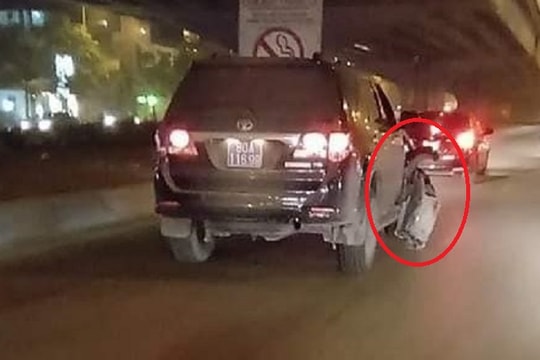 Xe biển xanh tông xe máy rồi bỏ chạy ở Hà Nội thuộc một đơn vị Bộ Công an