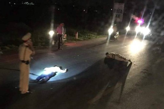 Bị tài xế xe máy đâm trực diện, trung tá CSGT trọng thương