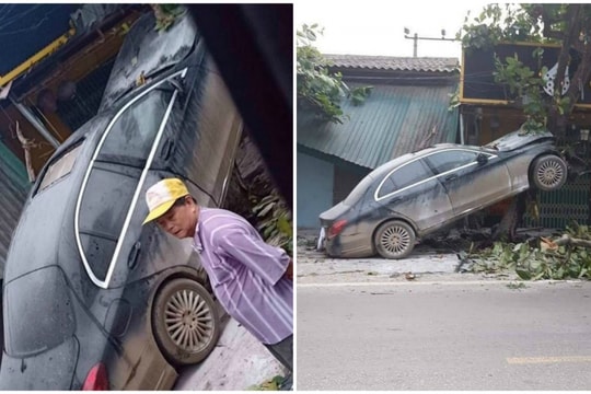 Hiện trường tai nạn của xe sang Mercedes khiến ai cũng phải tò mò