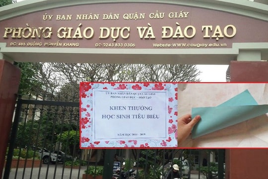 Hà Nội: Trưởng Phòng GD&ĐT Cầu Giấy xin lỗi việc trao phần thưởng “rỗng ruột” cho học sinh giỏi