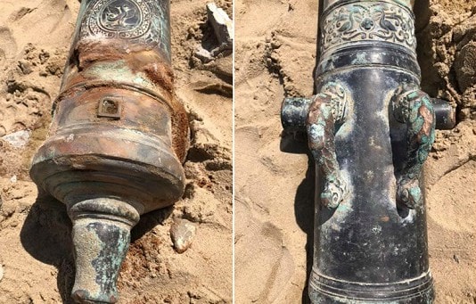 Phát hiện cổ vật súng thần công có niên đại 200 năm trên bờ biển Đà Nẵng